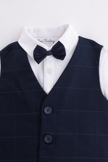 Boys Navy Blue 3-Piece Formal Set