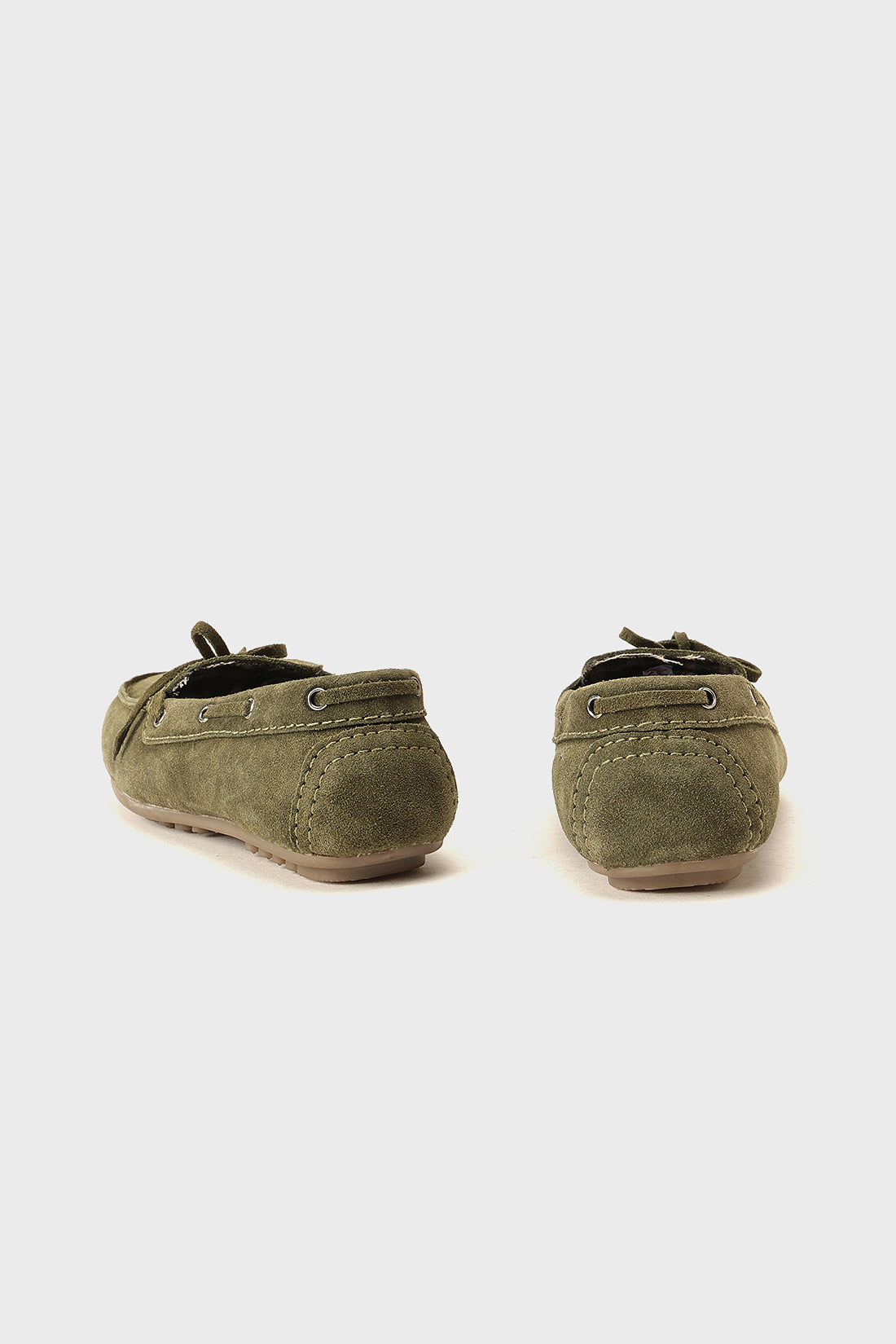 Boys Olive Leather Formal Shoes Premium Finish | One Friday