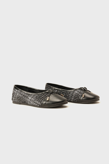 Girls Black PU Leather Partywear Shoes Elegant Fit | One Friday