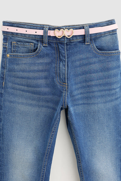 Girls Pink Leather Belt