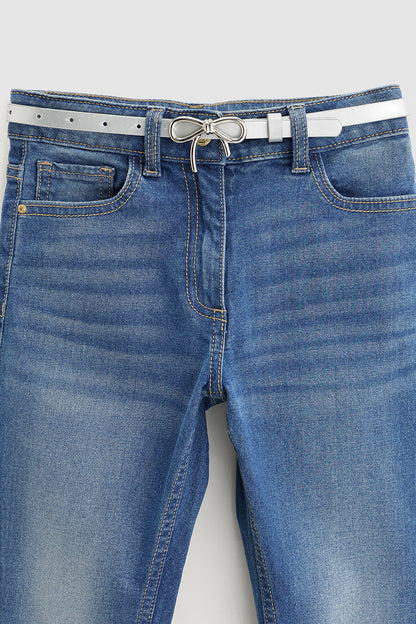 Silver Girls Solid Leather Belts