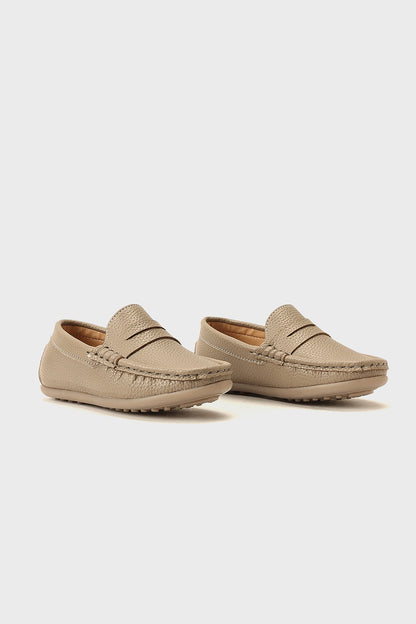 Boys Ecru PU Leather Formal Shoes Smart & Durable | One Friday