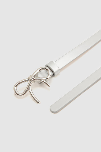 Silver Girls Solid Leather Belts