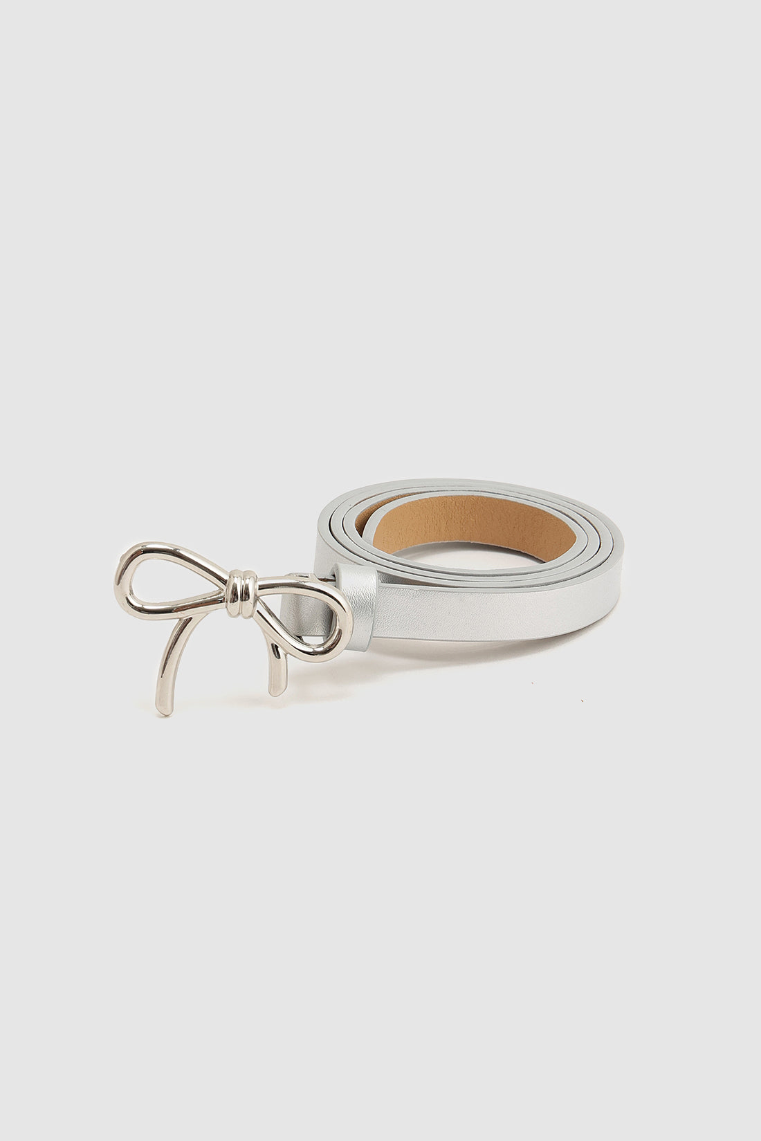 Silver Girls Solid Leather Belts