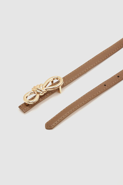 Brown Girls Solid Leather Belt
