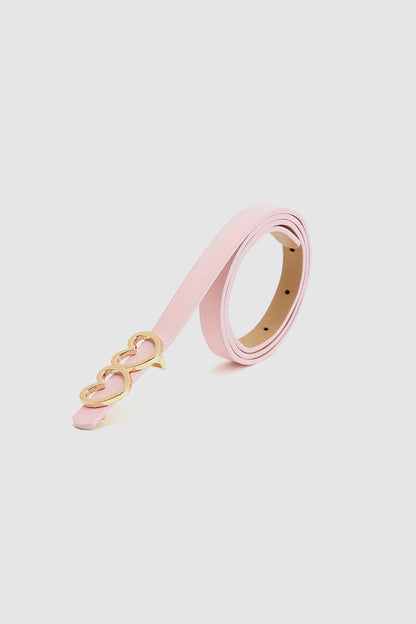 Girls Pink Leather Belt
