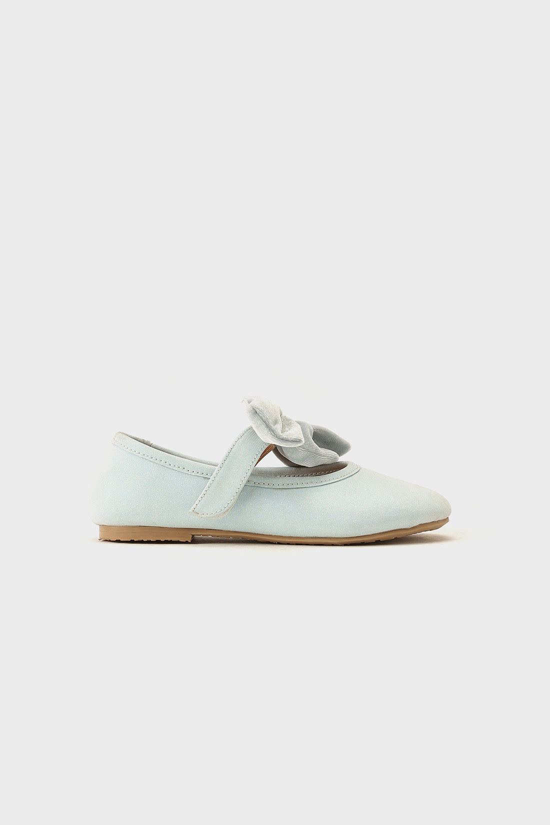 Girls Ice Blue PU Leather Partywear Shoes Comfy Fit | One Friday