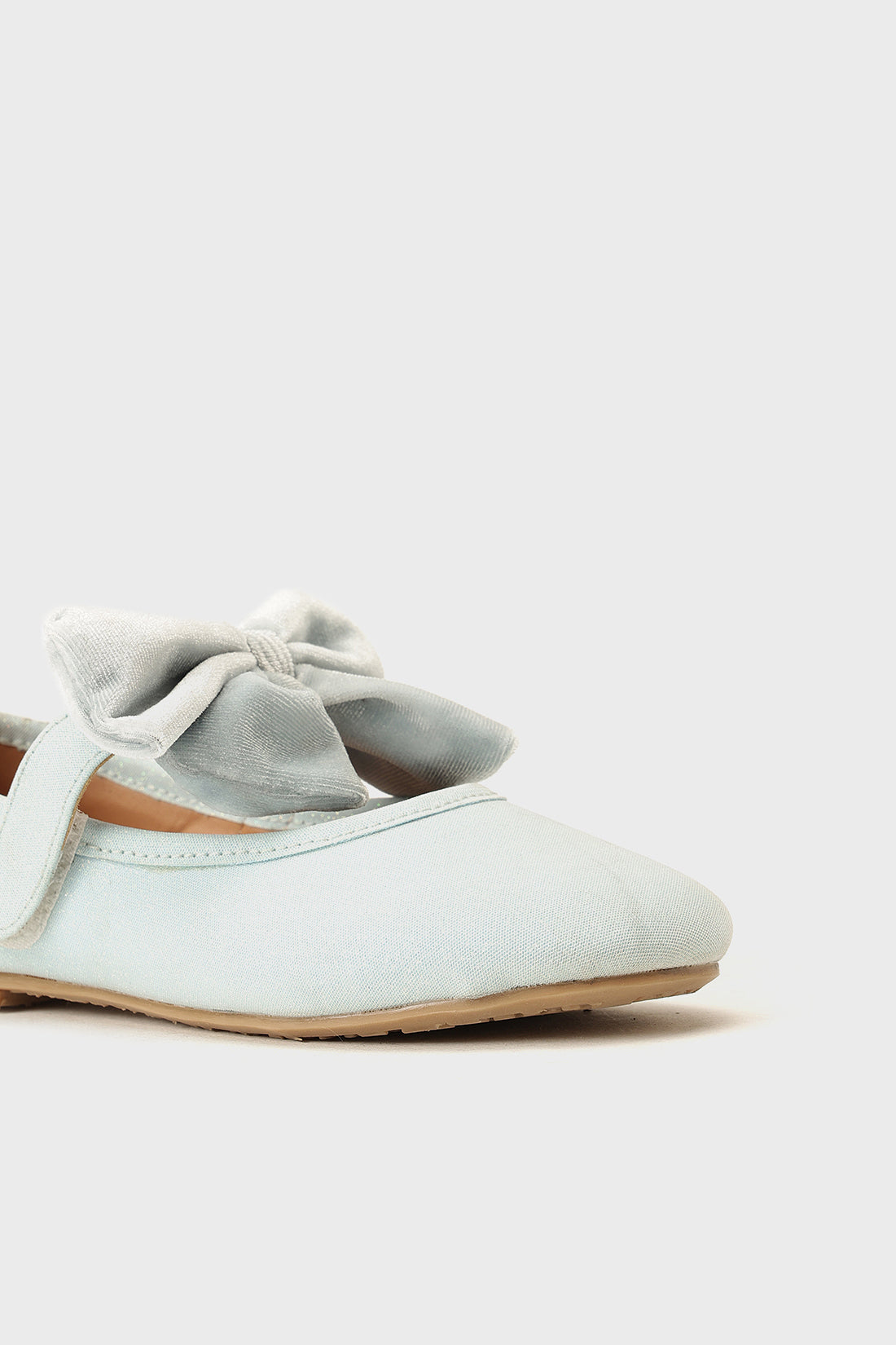 Girls Ice Blue PU Leather Partywear Shoes Comfy Fit | One Friday