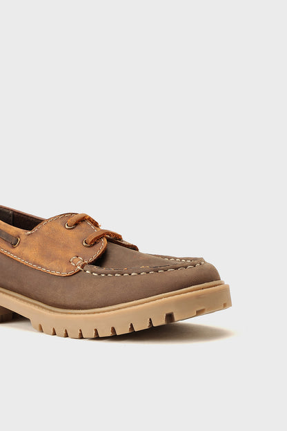 Boys Brown Leather Partywear Shoes Classic Look | One Friday