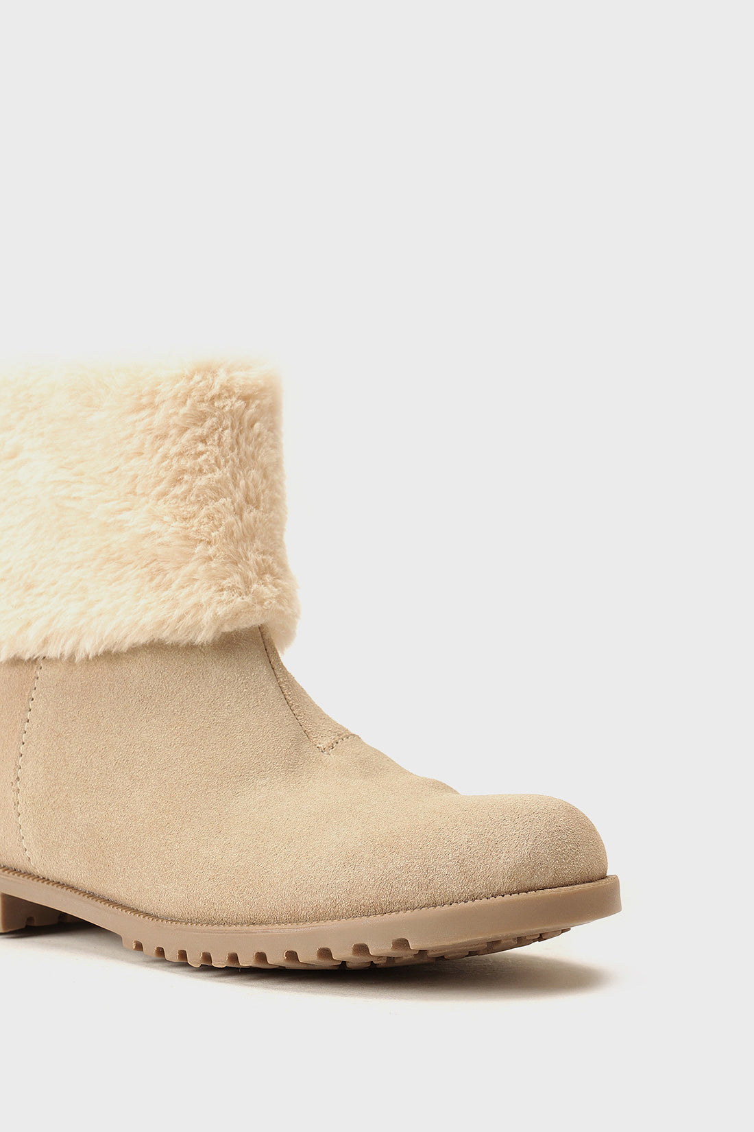 Girls Ecru Leather Boots Chic Winter Comfort | One Friday