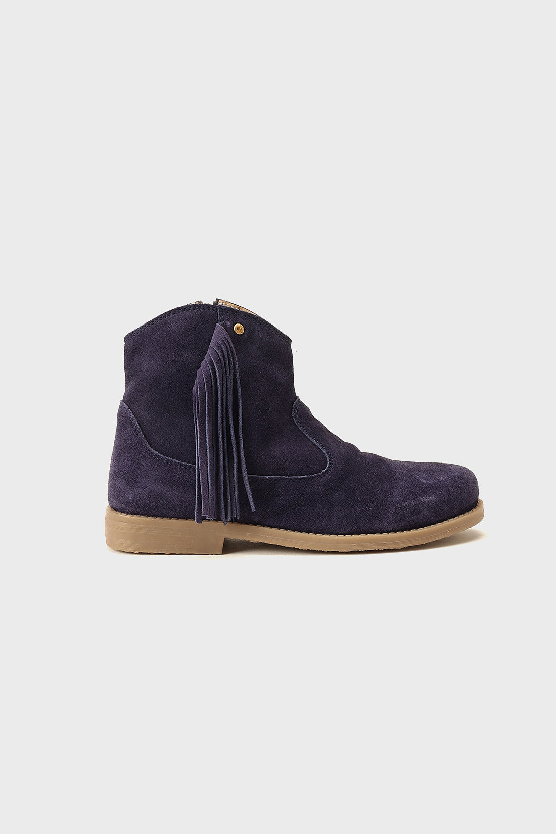 Girls Navy Blue Leather Boots Sleek Winter Wear | One Friday
