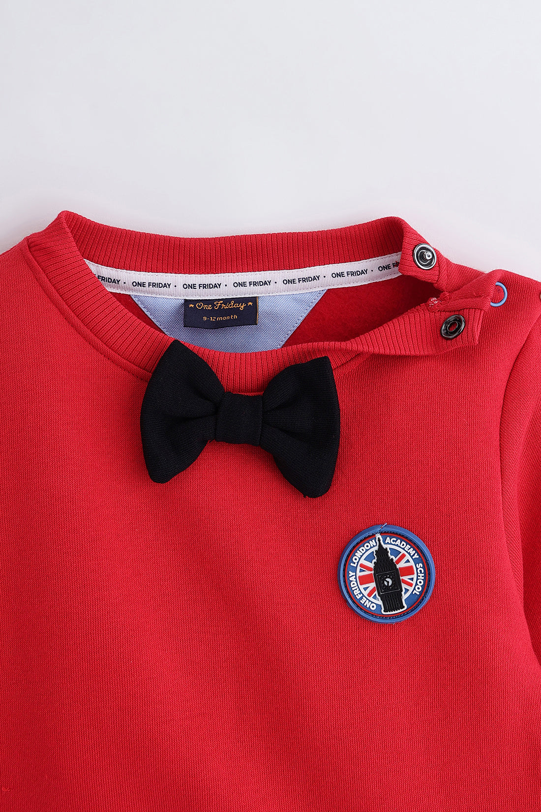 Baby Boys Red Cotton Sweatshirt