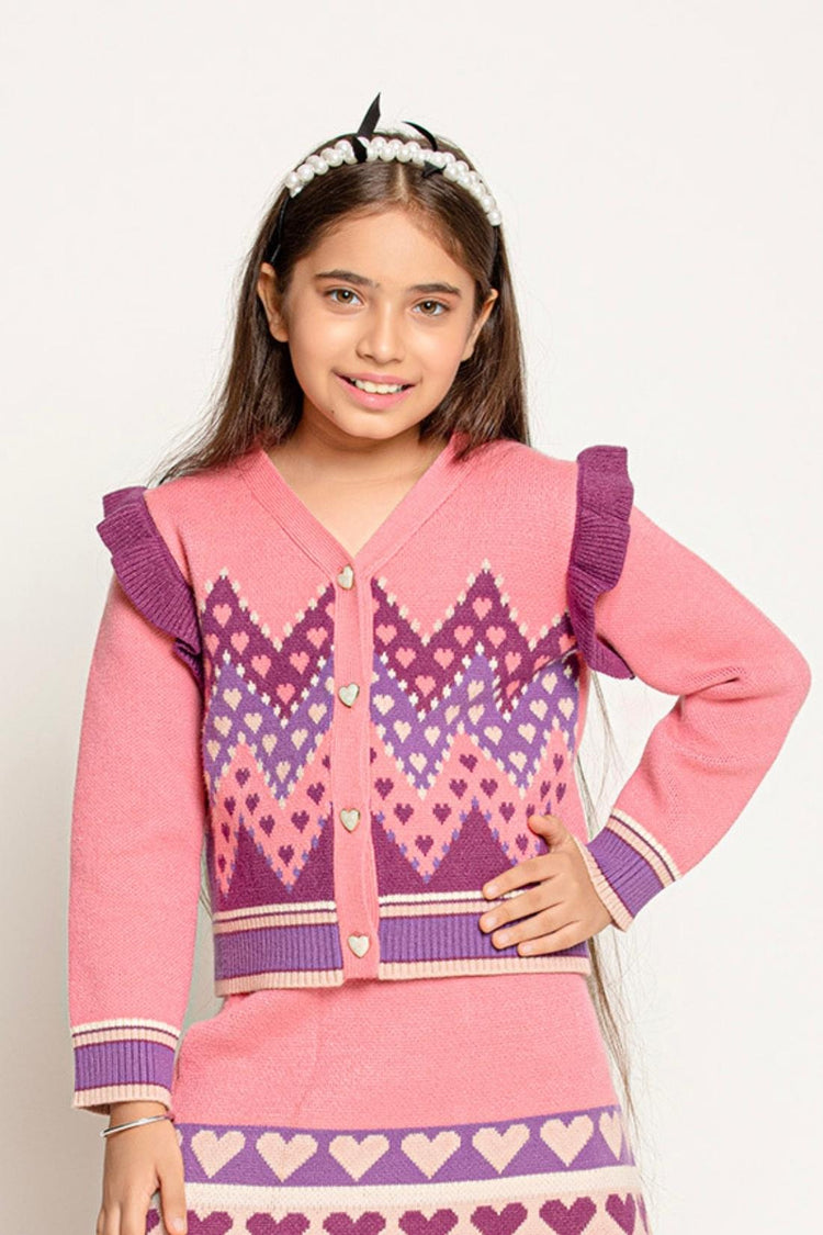Pink  Abstract Sweater