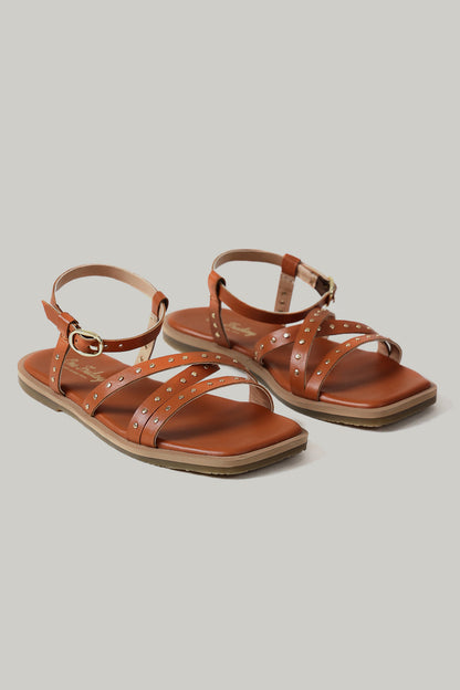 One Friday Girls Tan Solid Sandal