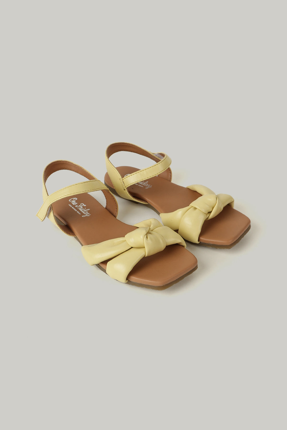 One Friday Girls Yellow Solid Sandal