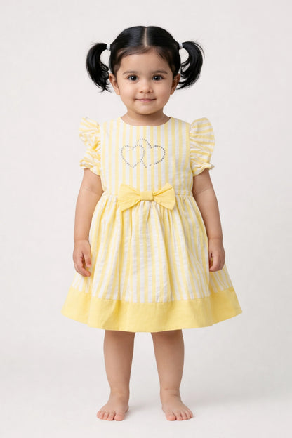 Baby Girls Multi Solid Cotton Dress