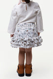 One Friday Baby Girls Off White Animal Printed Skirt - One Friday World