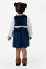 One Friday Baby Girls Navy Blue Round Neck Dress With Top