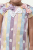 One Friday Varsity Chic Multicolored Stripes and Blooms Dress for Girls