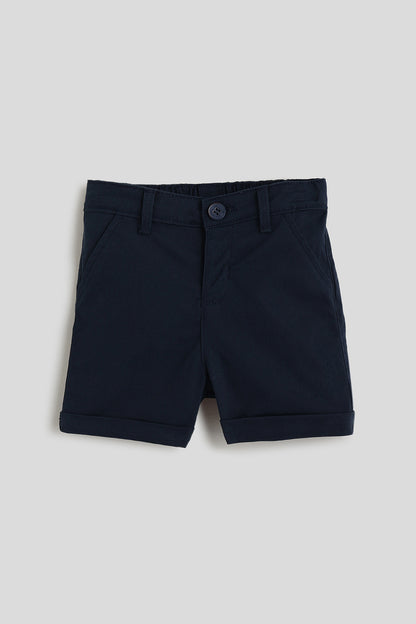 One Friday Baby Boys Navy Blue Solid Short