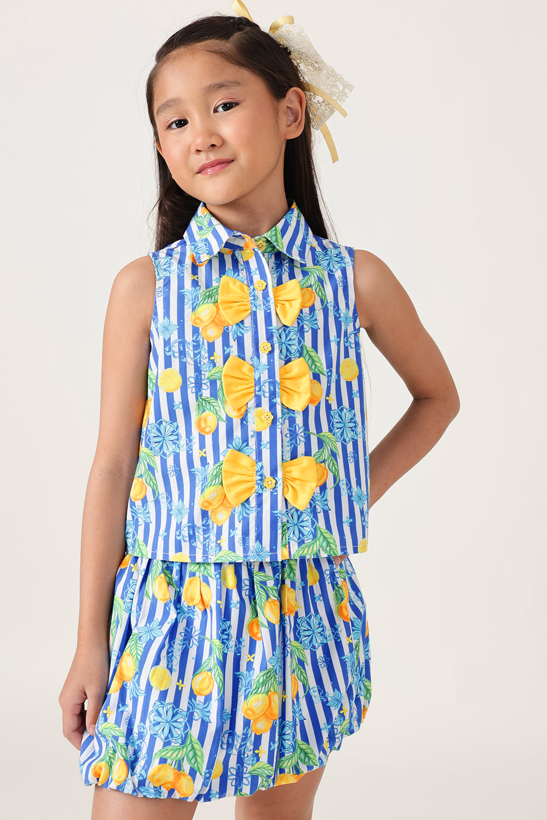 Girls Multicolor Printed Sleeveless Tops By Regular Fit - One Friday