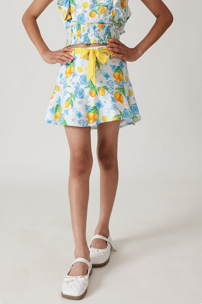 Girls Multicolor Printed Skirts By Regular - One Friday