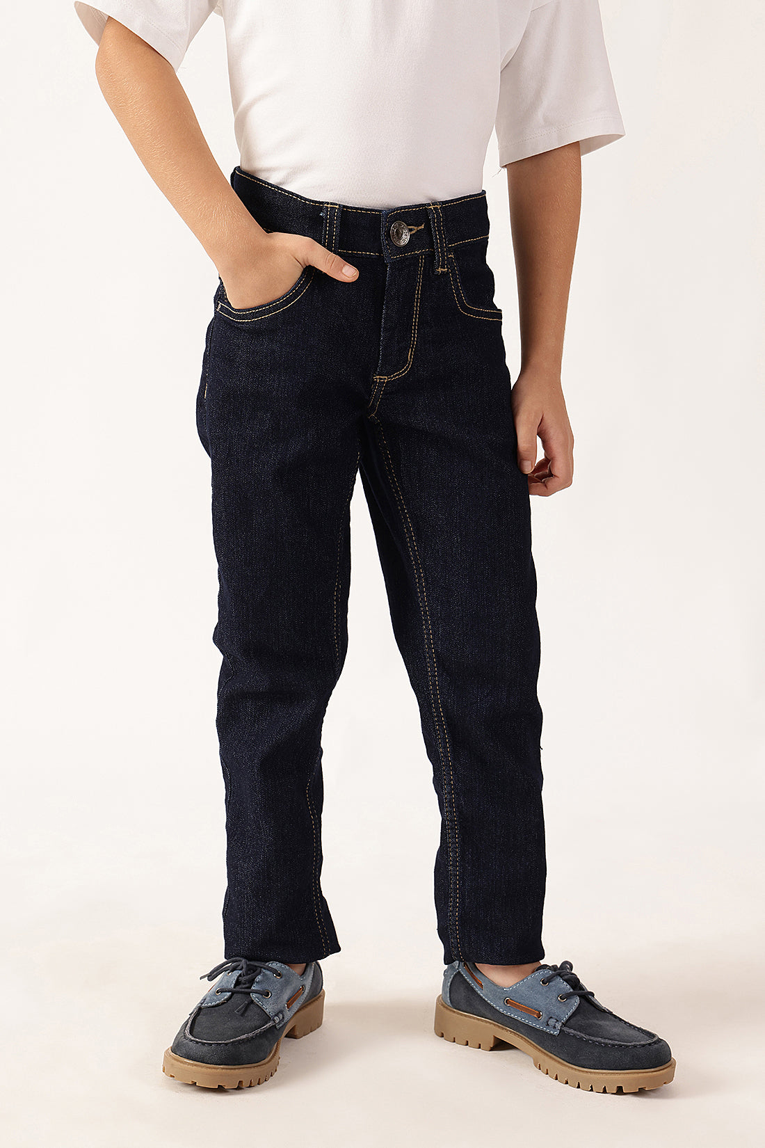 One Friday Blue Jeans for Boys – Comfortable Cotton Blend Denim, Everyday Wear