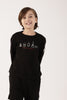 Boys Black Cotton Blend Sweatshirt