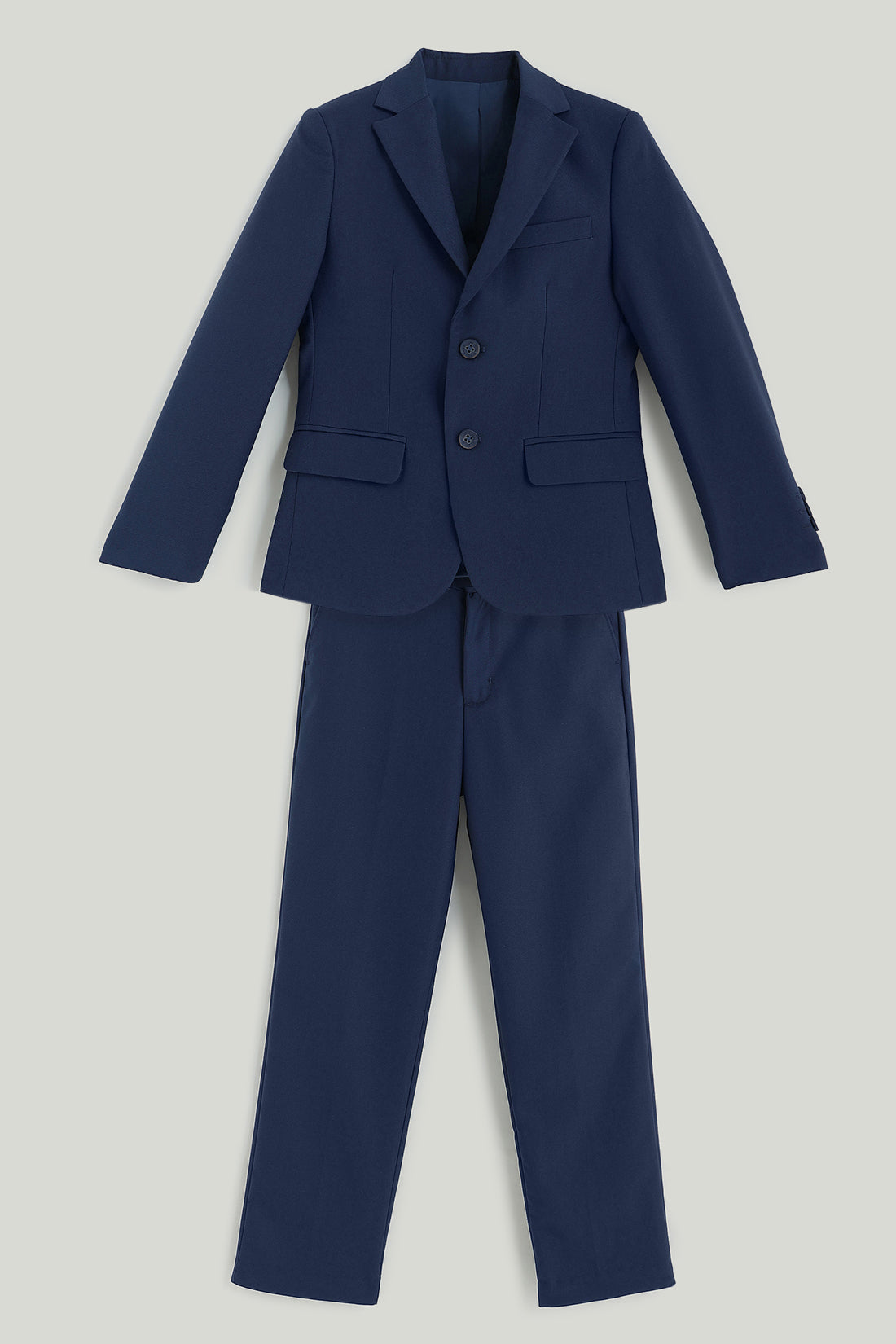 One Friday Boys Navy Blue Solid Suit