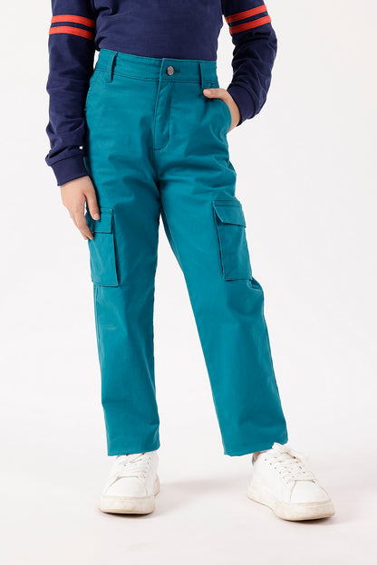 Boys Teal Trouser –  Spandex Woven