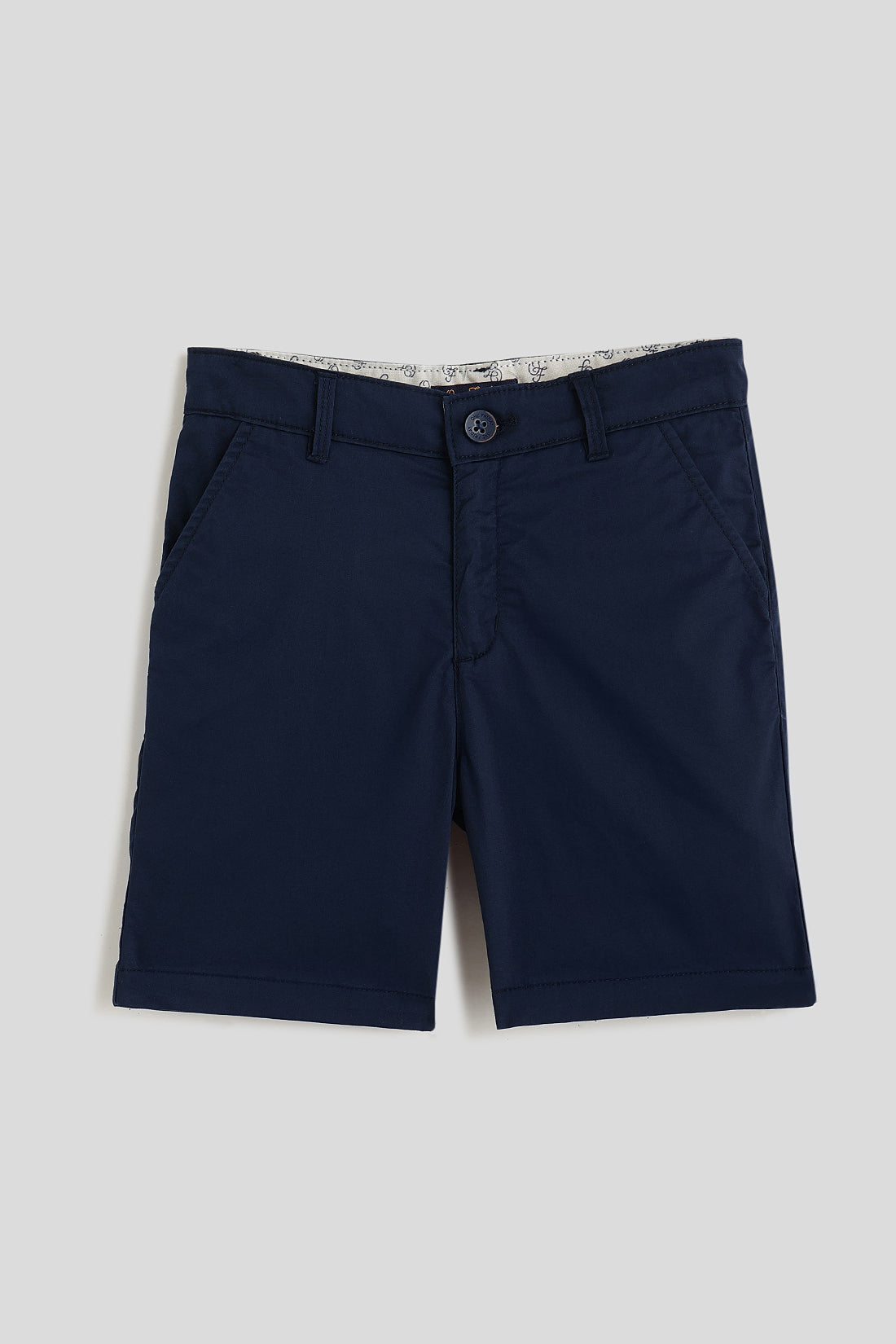 One Friday Boys Navy Blue Solid Short