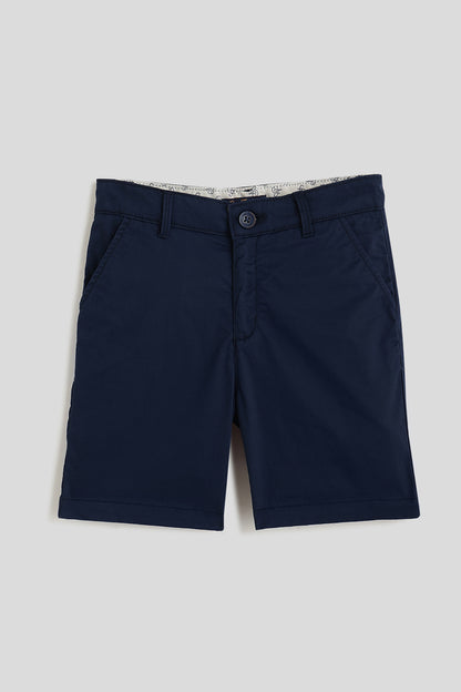 One Friday Boys Navy Blue Solid Short