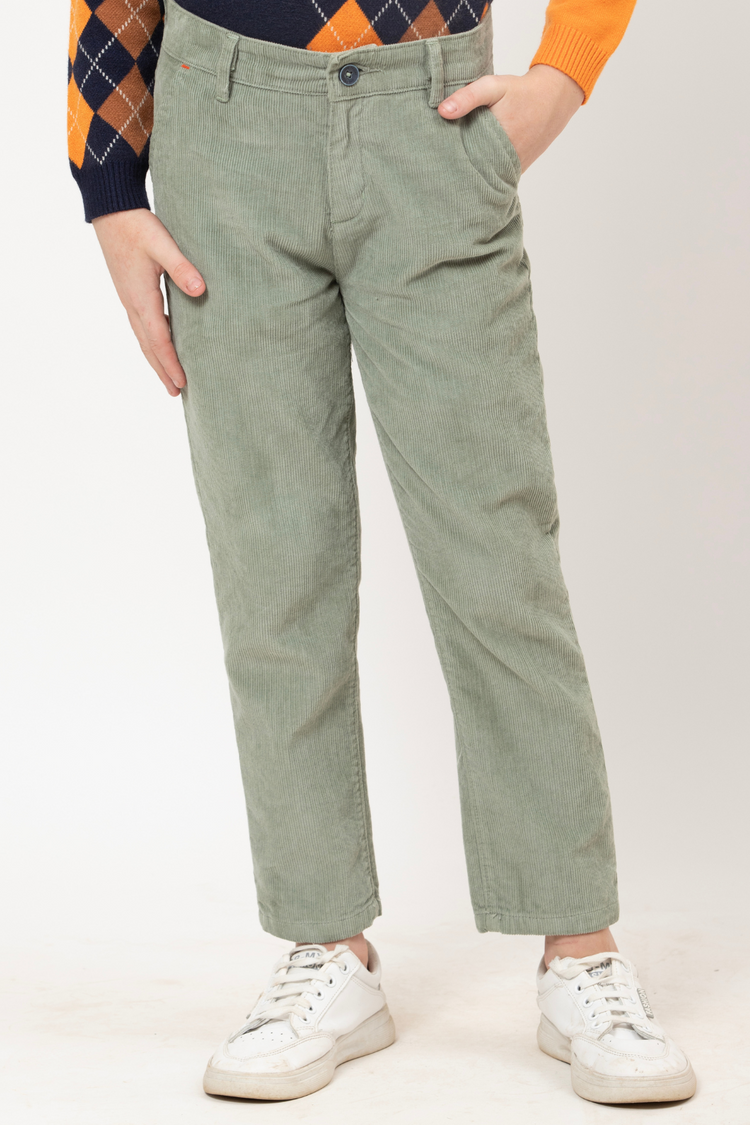 OneFriday Varsity Chic Sage Green Adventure Trousers for Boys