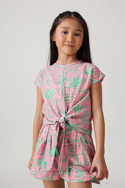 Girls Multicolor Regular Fit Printed Top By One Friday