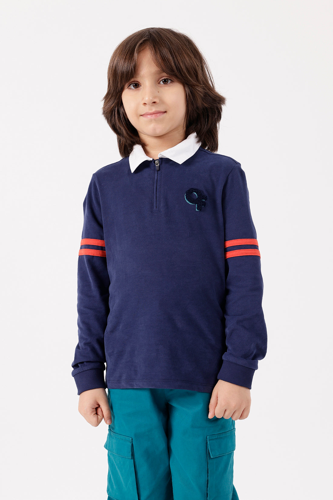 Boys Navy Blue Polo T-Shirt