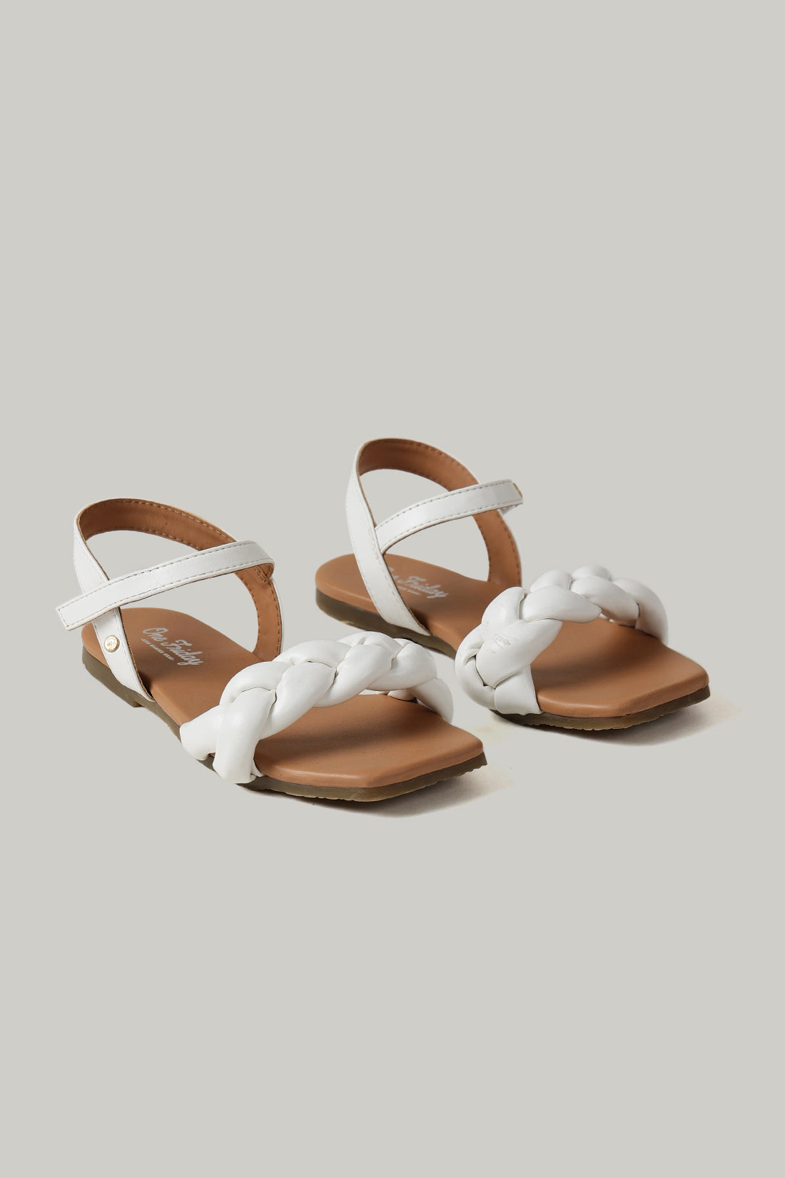 Buy White Braided Sandals | Girls' Sandals Online | One Friday