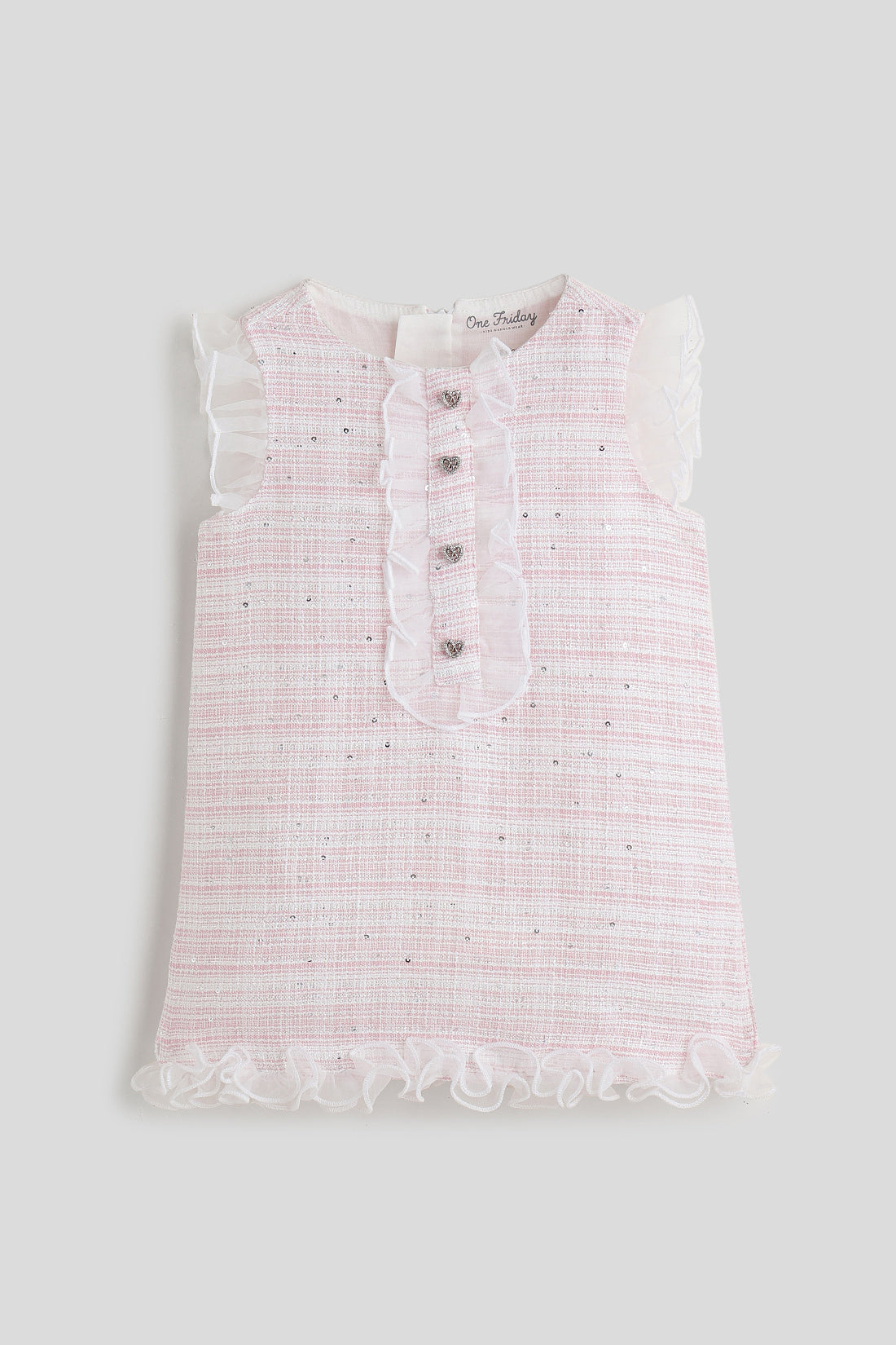 Baby Girls Pink Solid Dress