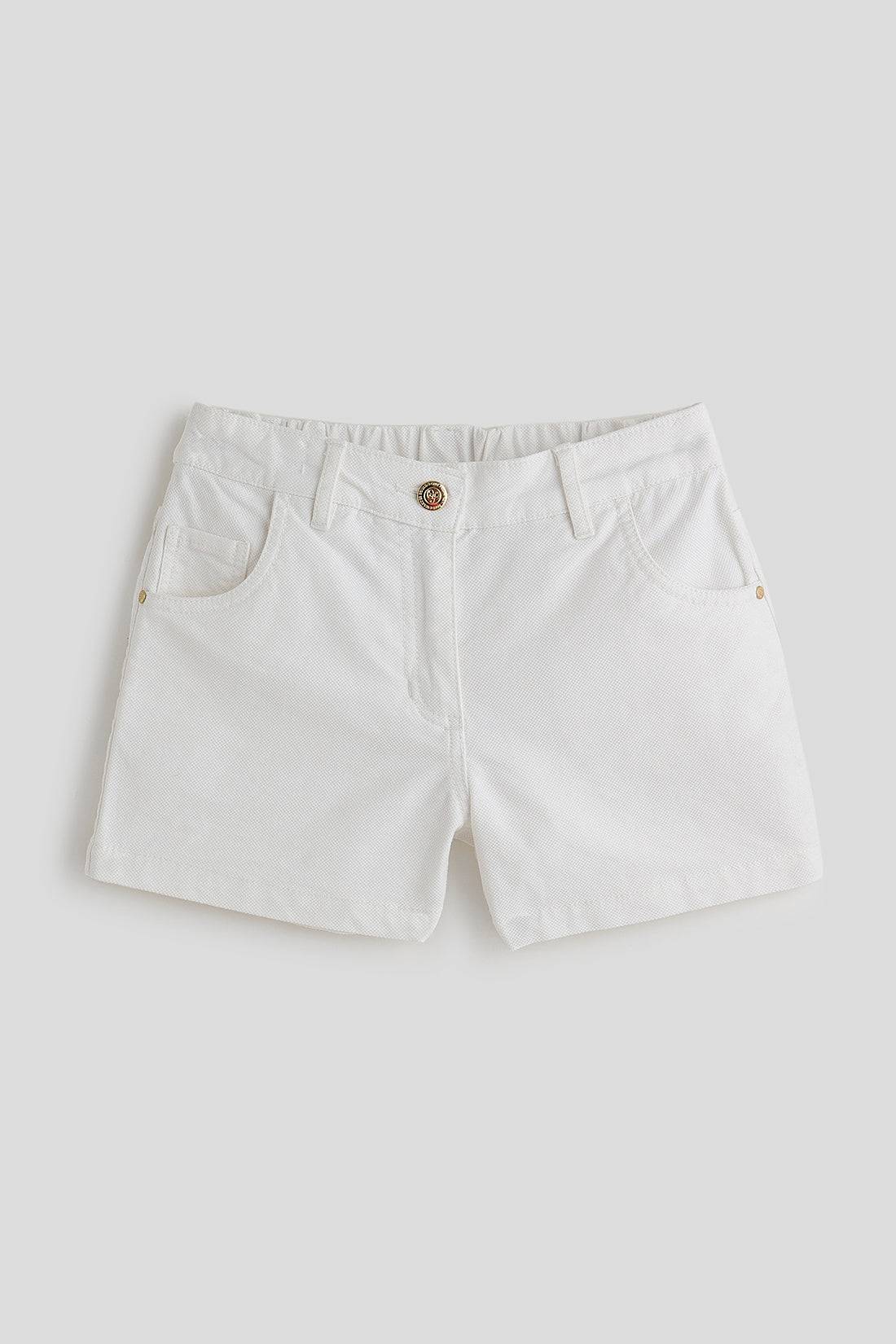 One Friday Girls Off White Solid Short