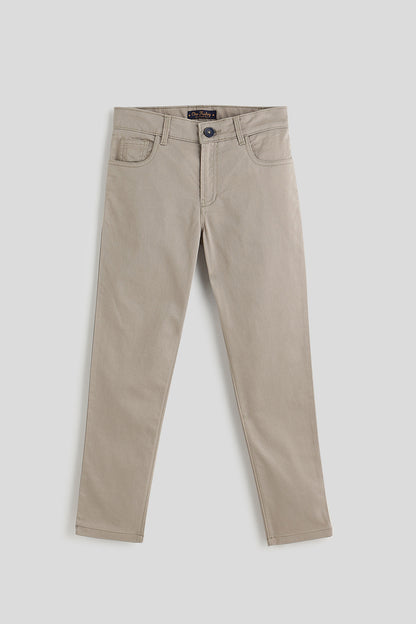 One Friday Boys Sand Solid Trouser