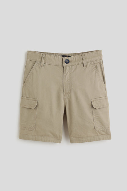 One Friday Boys Khaki Solid Short