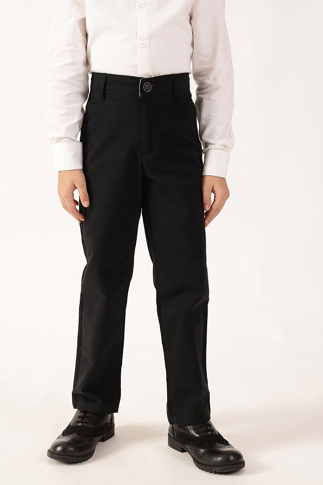 Boys’ Black Straight Fit Trousers One Friday