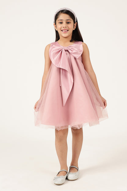 Girls Off Shoulder Sleeveless Zip Dress