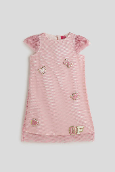 Girls  Pink Lace Dress