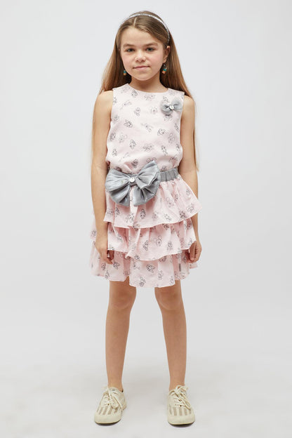 One Friday Pink And Grey Skirt - One Friday World