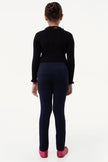 One Friday Navy Blue Solid Jegging
