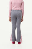 One Friday Varsity Chic Grey Bell Bottoms with Baby Pink Frills