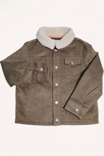 Kids Boys Green  Solid Jacket