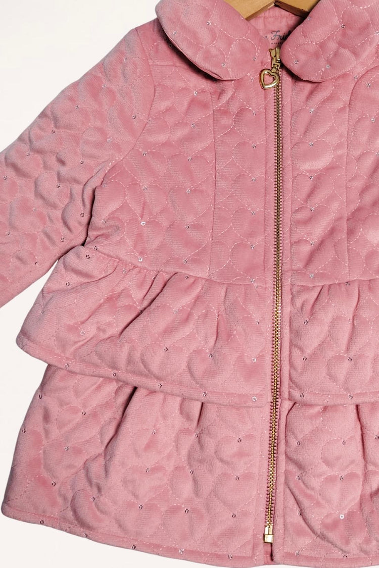 OneFriday Varsity Chic Pink Puffer Dreams Overcoat for Girls