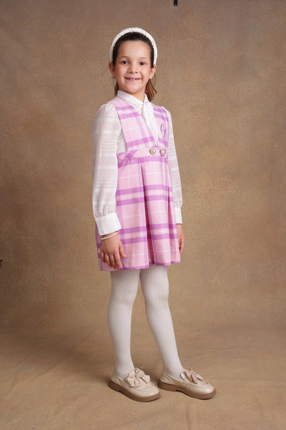 Girls Pink & Lilac Dress