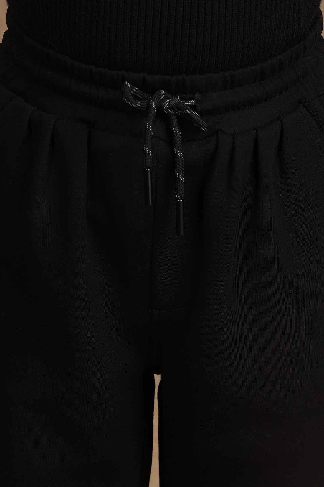 One Friday Kids Boys Black Solid Track pants